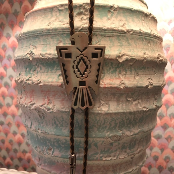 BELL TRADING POST THUNDERBIRD BOLO NECKLACE  Alburquerque , NM - Picture 3 of 17